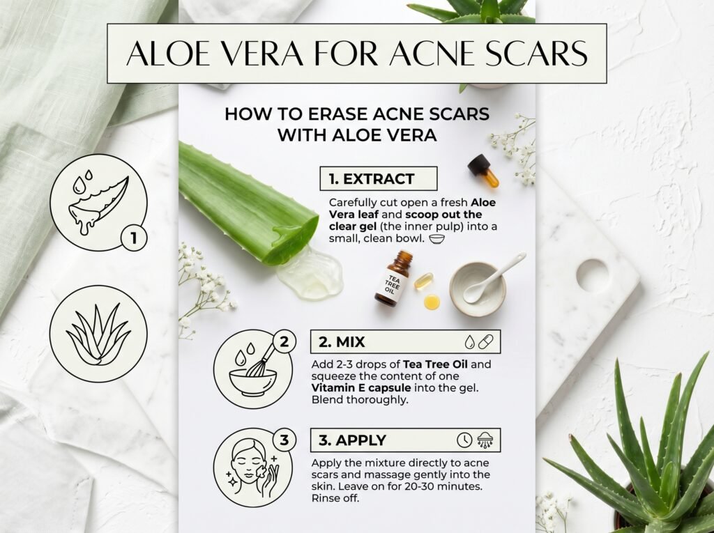 Aloe vera for acne scars