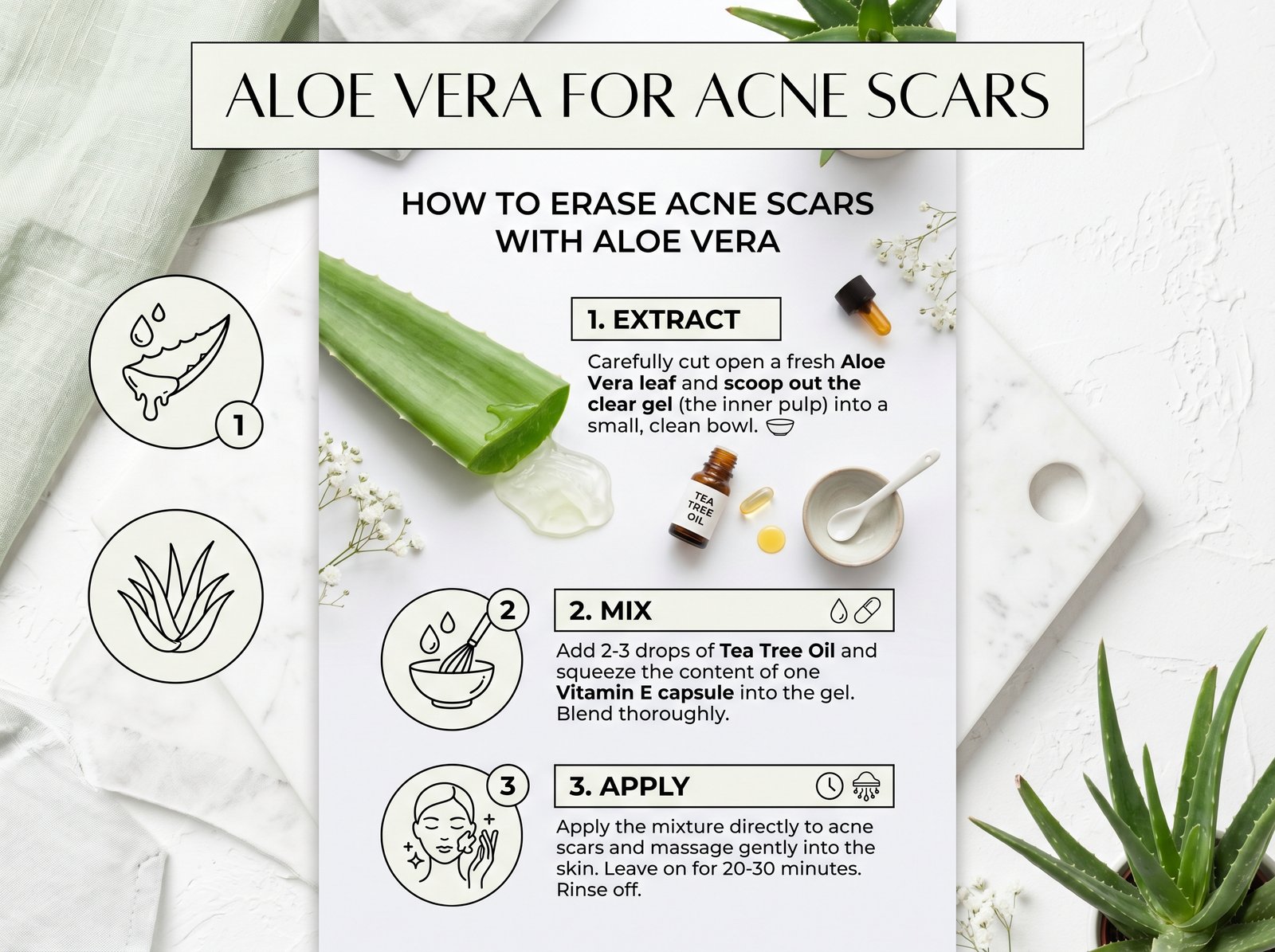 Aloe vera for acne scars